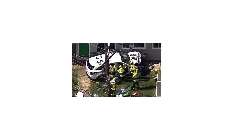 Out-of-Control Police Car Smashes into Sydney Home, Emergency Crews Respond