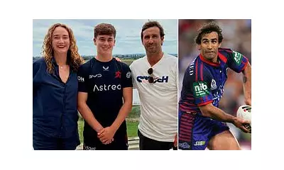 Andrew Johns reunites with ex-wife to celebrate son's NRL deal with Sydney Roosters