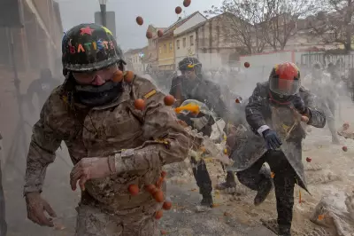 Flour, Eggs & Firecrackers Fly at Spain's Chaotic Els Enfarinats Festival