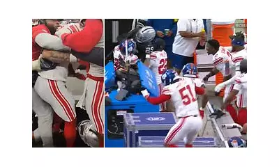 Giants' Rico Payton in Vicious Sideline Brawl & Stomp Incident vs Raiders