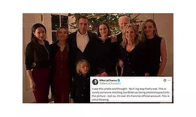 Joe Biden's Christmas Photo Sparks Online Frenzy as He's Hidden Behind Wife