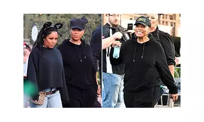 Queen Latifah's Dramatic Weight Loss Revealed During Disneyland Day Out