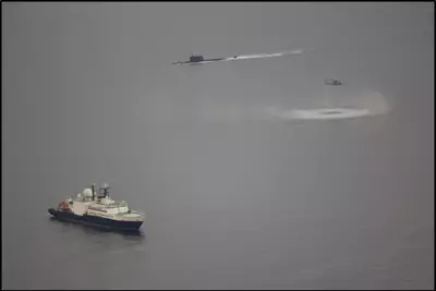 Russian Submarine Shadows Spy Ship Mapping UK-Ireland Gas Pipeline