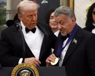 Trump Presents Medals to Stallone, Kiss and Strait in Oval Office Ceremony