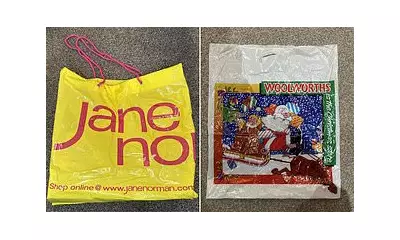 Vintage Christmas Carrier Bags Spark 90s Nostalgia & Now Sell for £20+
