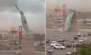 110ft Statue of Liberty Replica Toppled by 90km/h Winds in Brazil