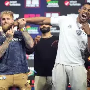 Anthony Joshua Grabs Jake Paul's Chain in Playful Miami Face-Off