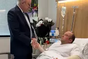 Australian PM Anthony Albanese visits hero shopkeeper shot in Bondi Beach attack