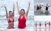Brave Brits Take Icy Christmas Eve Dip Amid Cold Health Alert