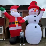 Dad-to-be's 20ft Inflatable Christmas Display Sparks Festive Feud in London