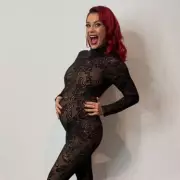 Dianne Buswell Flaunts Baby Bump in Sheer Catsuit in Strictly Backstage Snaps