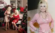 Dolly Parton, 79, shares festive snap with lookalike sister Rachel, 66, promoting cookbook
