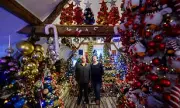 German Couple's 621 Christmas Trees Set World Record in Festive Home