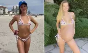 Joy Corrigan Shares Bikini Twin Pregnancy Journey: From 6 to 34 Weeks