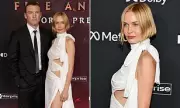 Lara Worthington Stuns in White at Avatar Premiere with Sam Worthington