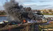 Major Fire at Methil Harbour: Seven Fire Engines Tackle Blaze Involving Lorries