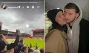 Maya Jama Cheers on Ruben Dias in Away End as Man City Win 2-1