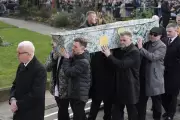 Music Legends & Football Stars Honour Stone Roses' Mani at Manchester Funeral