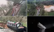 Narrowboat teeters on 160ft sinkhole as canal network faces 'ticking timebomb'