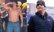 Patriots Rookie Will Campbell's Shirtless Beer Chug Steals Show at Celtics Game