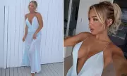 Tammy Hembrow stuns in sheer gown after Tinder 'hard launch' with AFL star