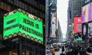 Times Square 'Jesus is Palestinian' Billboard Sparks Fury and Debate