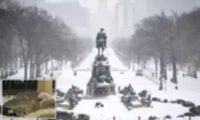Philadelphia Driver's Car Frozen Solid After Water Main Break