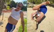 Alan Carr's Hilarious Beach Gymnastics Fail & AI Physique Joke Go Viral