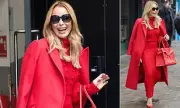 Amanda Holden stuns in £200 red knit dress after revealing Greek diet secret