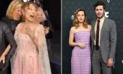 Ariana Grande Starstruck by Leighton Meester & Adam Brody at Critics Choice Awards 2026