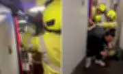 Claustrophobic passenger trapped for two hours in train toilet rescued by firefighters