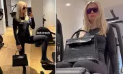Georgia Toffolo flaunts £40k Hermès bag in gym after 'insufferable' WFH backlash