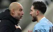 Guardiola's animated chat with Cherki after Man City's 2-0 win over Newcastle