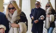 Kate Moss Stuns in Paris Fashion Week Fur Coat with Floral Embroidery