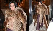 Kim Kardashian's Aspen Leather Look After 'Cordial' Holiday Reunion with Kanye West