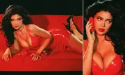 Kylie Jenner Unveils Cosmic Intense Fragrance in Racy Red Latex