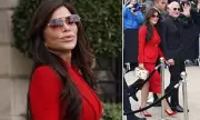 Lauren Sanchez Stuns in Red at Paris Haute Couture Week with Jeff Bezos