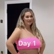 Love Island's Shaughna Phillips unveils 5 stone weight loss in pink bikini throwback