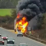 M1 Chaos: Lorry Fire Causes Hour-Long Delays and 6-Mile Tailbacks
