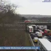 M1 Traffic Chaos: HGV Crash Off Motorway Causes Severe Delays