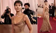 Sabrina Elba Stuns in Nude Gown at Golden Globes 2026 After Idris's Knighthood