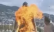 Vandal Torches Cristiano Ronaldo Statue in Madeira, Posts Bizarre Video Online