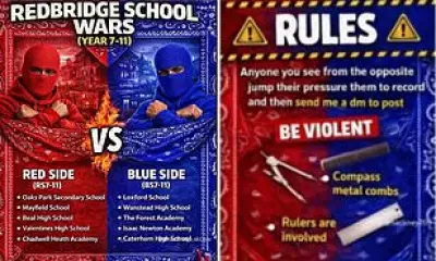 London Schools on High Alert Over Gang-Style 'Red vs Blue' Social Media Violence Trend