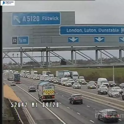 M1 Motorway Chaos: Major Lorry Crash Causes Severe Delays Near Luton