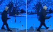 Amazon Driver's Snowy Rant Caught on Doorbell Camera in Michigan
