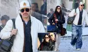 Brad Pitt and Ines de Ramon Arrive in Greece for Film Production