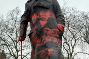 Churchill Statue Vandalised with 'Zionist War Criminal' Graffiti in Westminster