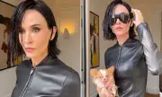 Demi Moore Debuts Wavy Bob at Milan Fashion Week with Pet Chihuahua