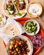 Georgina Hayden's Quick Roast Butternut Squash and Halloumi Tacos Recipe