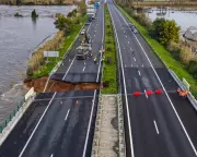 Global Snapshot: Highway Collapse, Robot Dogs, and Olympic Triumphs